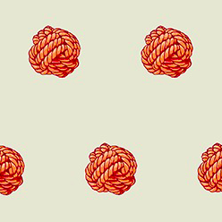 orange monkey knot - KRC orange monkey knot - KRC , as seen on Slipcovers for your walls, casartblog