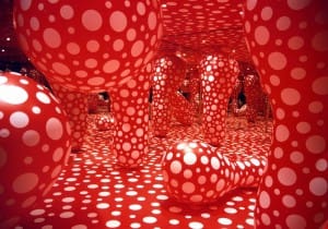 Artwork by Yayoi Kusama at the Hay Gallery via Art Daily blog