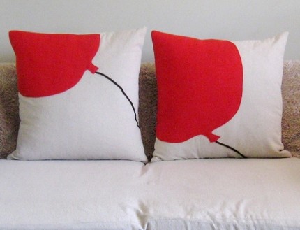 red balloon series pillow by pillowhappy on Etsy