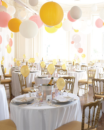 balloons decorate a wedding Martha Stewart Weddings