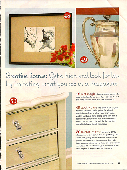 Summer 2009. 100 Decorating Ideas Under $100. Better Homes & Gardens