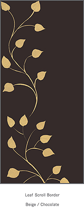 casart Leaf Scroll_Chocolate and Beige