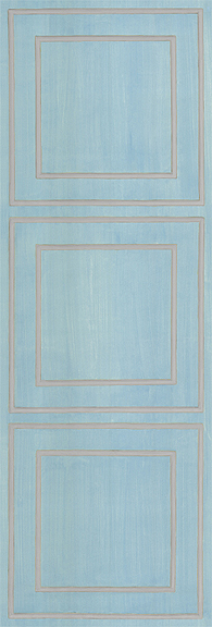 casart teal faux panel with gray molding