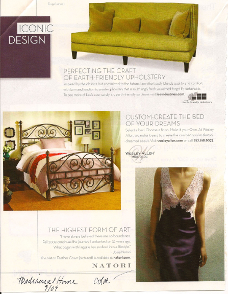 Natori plum colored gown. Traditional Home, September 2009