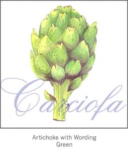Casart Artichoke comes with or without wording and in a pattern