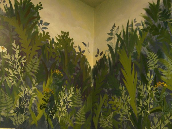 SPCA room after faux foliage painting by Artists4Others