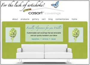 Casart Luck of Artichoke gift card for removable art wallpaper on casartblog