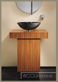 Wood bathroom vanity on casartblog