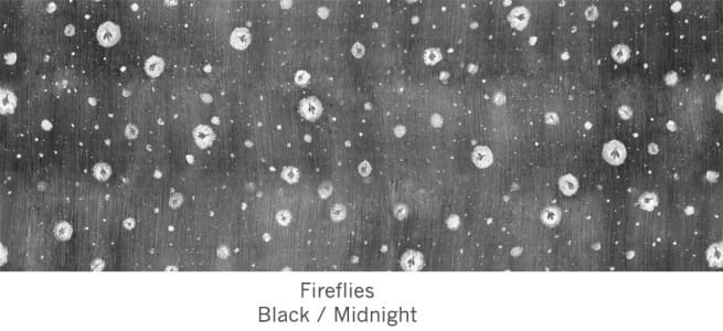 Casart Dark Ground Fireflies Midnight color removable wallpaper on casartblog