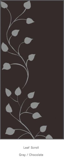 Casart Dark Ground Grey Chocolate Leaf Scroll Border removable wallpaper on casartblog
