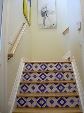 After Casart coverings faux tile temporary wallpaper stair risers_casartblog