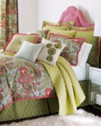 Deja vu pink and green bedroom on casartblog