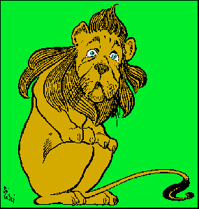 lion looks for courage on casartblog