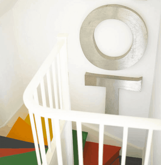 Colored stairways with paint on casartblog