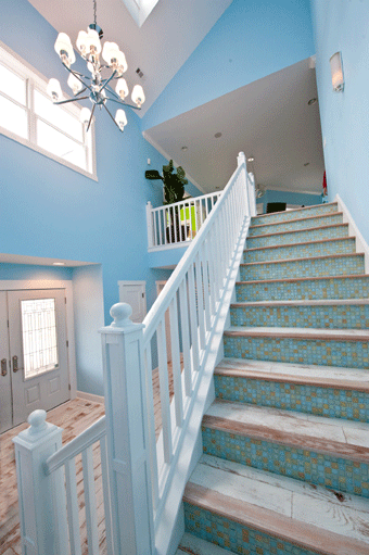 DCbyDesign_Stairs DCbyDesign blue stairwell new coastal idea on casartblog