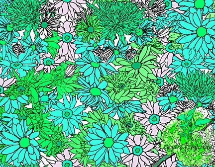 Casart_ColoredFPvariation4_casartblog Casart Colored Flower Power variation 4 removable wallpaper on casartblog