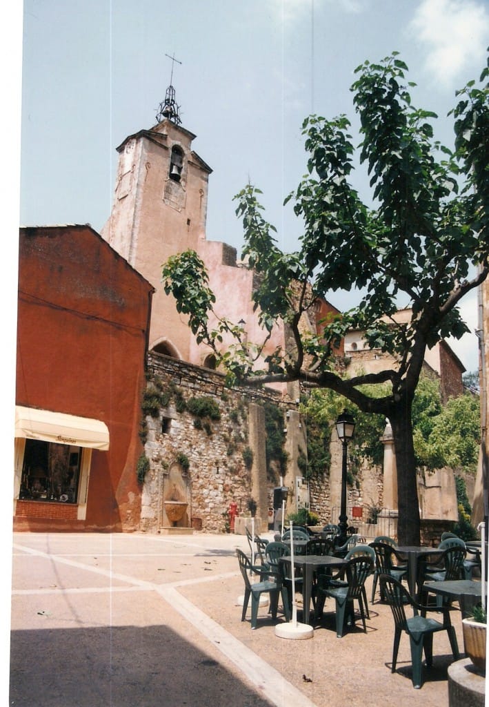 Roussillon town is one thing that leads to another Casart Faux Padded Red Harlequin removable wallpaper design on casartblog