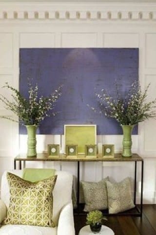 Green Gold and Purple room on casartblog