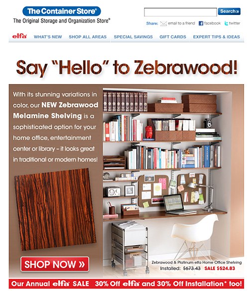 Container-Store zest for zebrawood products on casartblog