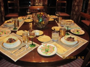 Green Gold and Purple table theme on casartblog