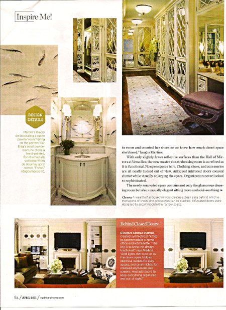 mirror closet clever Concealment on casartblog via Traditional Home April 2011