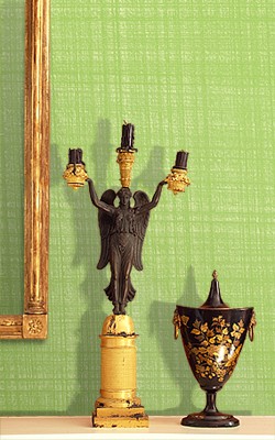 Mary Douglas Drysdale Signature Color-Federal Green Faux Linen Casart coverings temporary wallpaper_casartblog