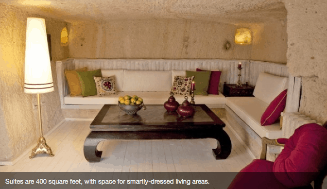 Cave room hotel 1 via Jetsetter Room at Cave Hotel seen on Slipcovers for your walls, casartblog