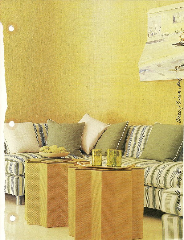 Straw not mellow yellopw Yellow Faux Linen - Metropolitan Home 2000 on casartblog