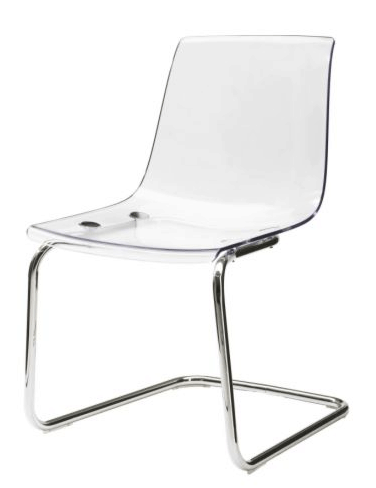 Small Spaces Tobias clear IKEA chair on casartblog
