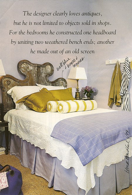Bellflower color - via House Beautiful Jan 1999, as seen on Slipcovers for your walls, casartblog