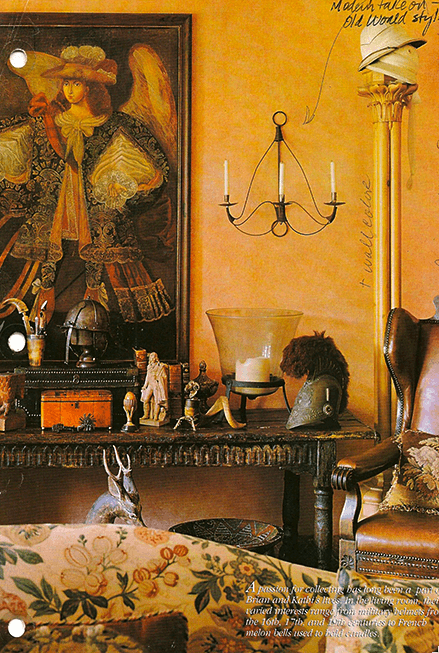 Tangerine-Orange - Old World Charm, as seen on Slipcovers for your walls, casarblog