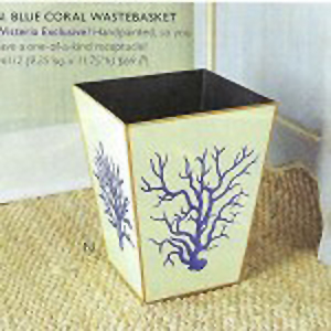 Blue Coral wastebasket-Wisteria Catalog_casartblog