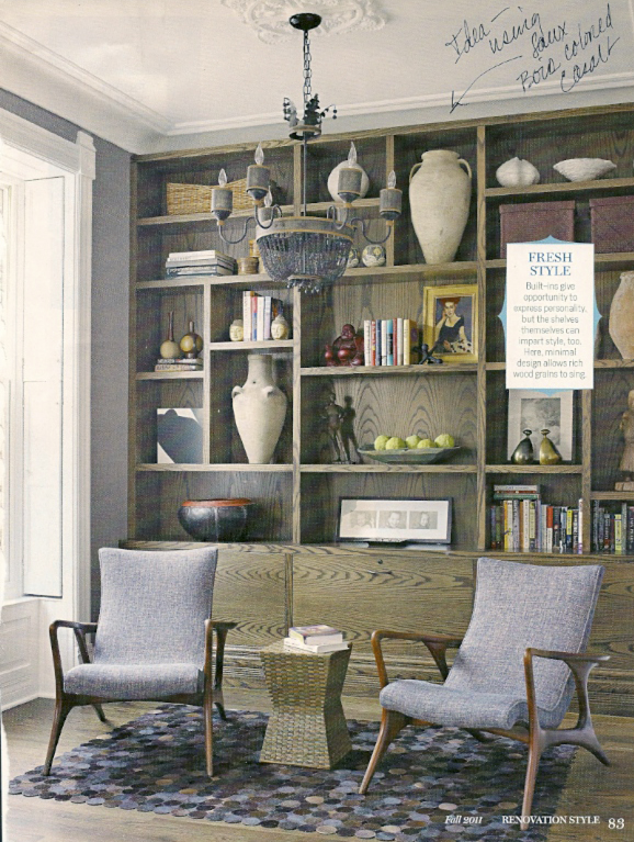 Natural Wood via Renovation Style fall 2011, as seen on Slipcovers for your walls, casartblog