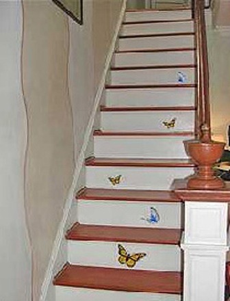 Casart butterflies go up a staircase on casartblog