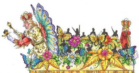 Rex float with butterflies on casartblog