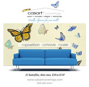 CASART AtHomeNJ ad image with rebirth butterflies on casartblog