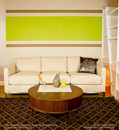 Karen Robertson Collection brown and lime stripes