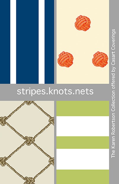 Casart coverings_Karen Robertson Collection_HP_Stripes_knots_nets, on Slipcovers for your walls, casartblog