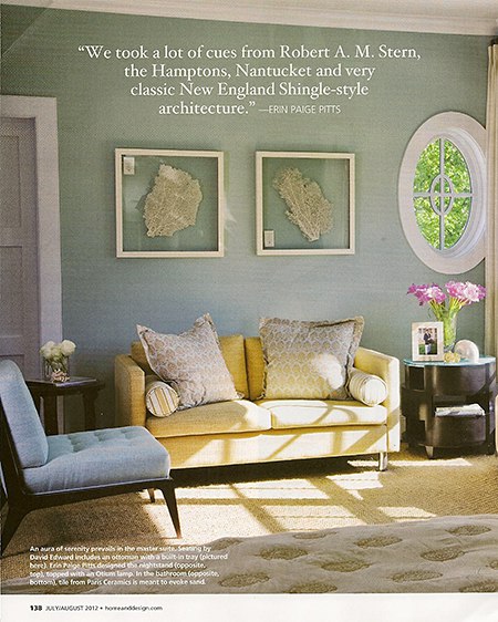 Page-Pitts_uses Karen Roberston Collection for Home&Design_8-12_as seen on Slipcovers for your walls, casartblog
