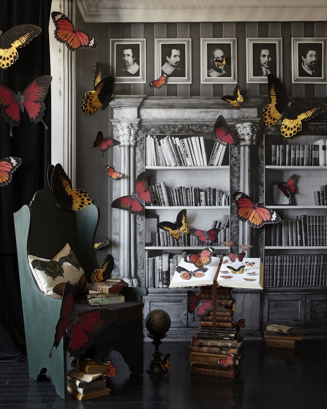 Martha-Stewart via Redo it Design, as seen on Slipcovers for your walls, casartblog