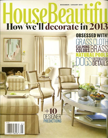 House Beautiful December 2012 issue House Beautiful December 2012 issue, as seen on Slipcovers for your walls, casartblog