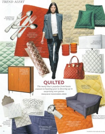 Quilted-Trends Alert, January 13 Elle Decor