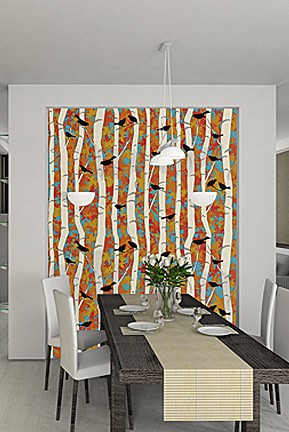 Casart coverings bold Birds and Birch temporary wallpaper_casartblog