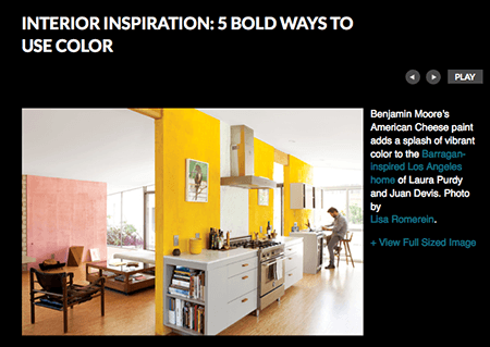 Dwell bold accent wall on Slipcovers for your walls, casartblog