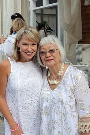 Libby with Eugenia Au Kim of The Design Studio on Slipcovers for your walls, casartblog