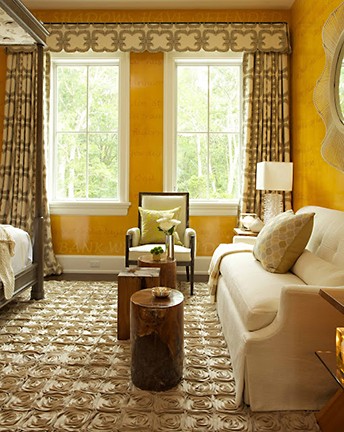 Marshall Watson's design. Photo via Nest by Tamara, on Slipcovers for your walls, casartblog