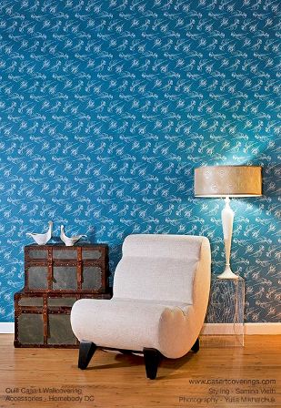 Casart Quil in Persian Blue and White