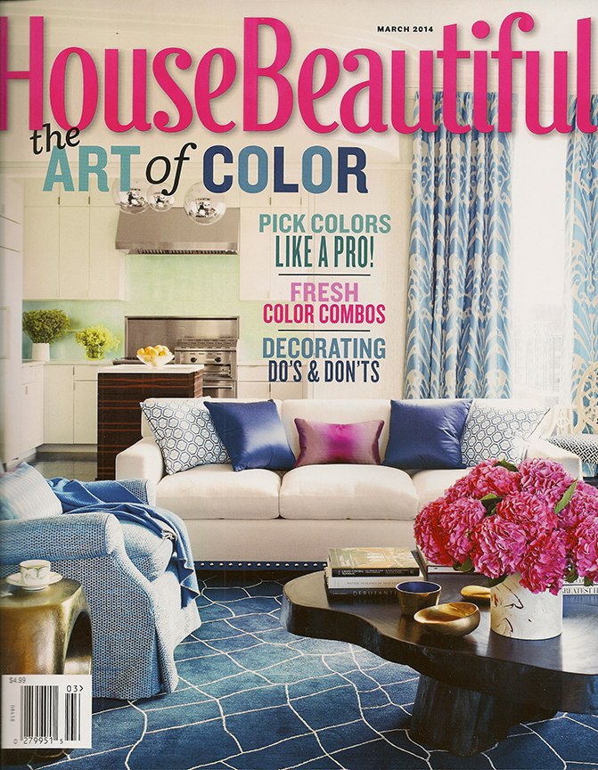 Casart coverings in House Beautiful_March 2014 cover