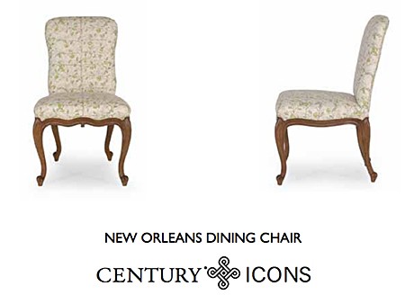 Charlotte Moss New Orleans Century Dining Chair is furniture with flair on casartblog