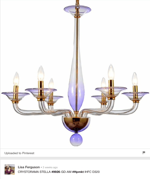 Crystorama Chandelier high point pinnting for HPMkt on casartblog